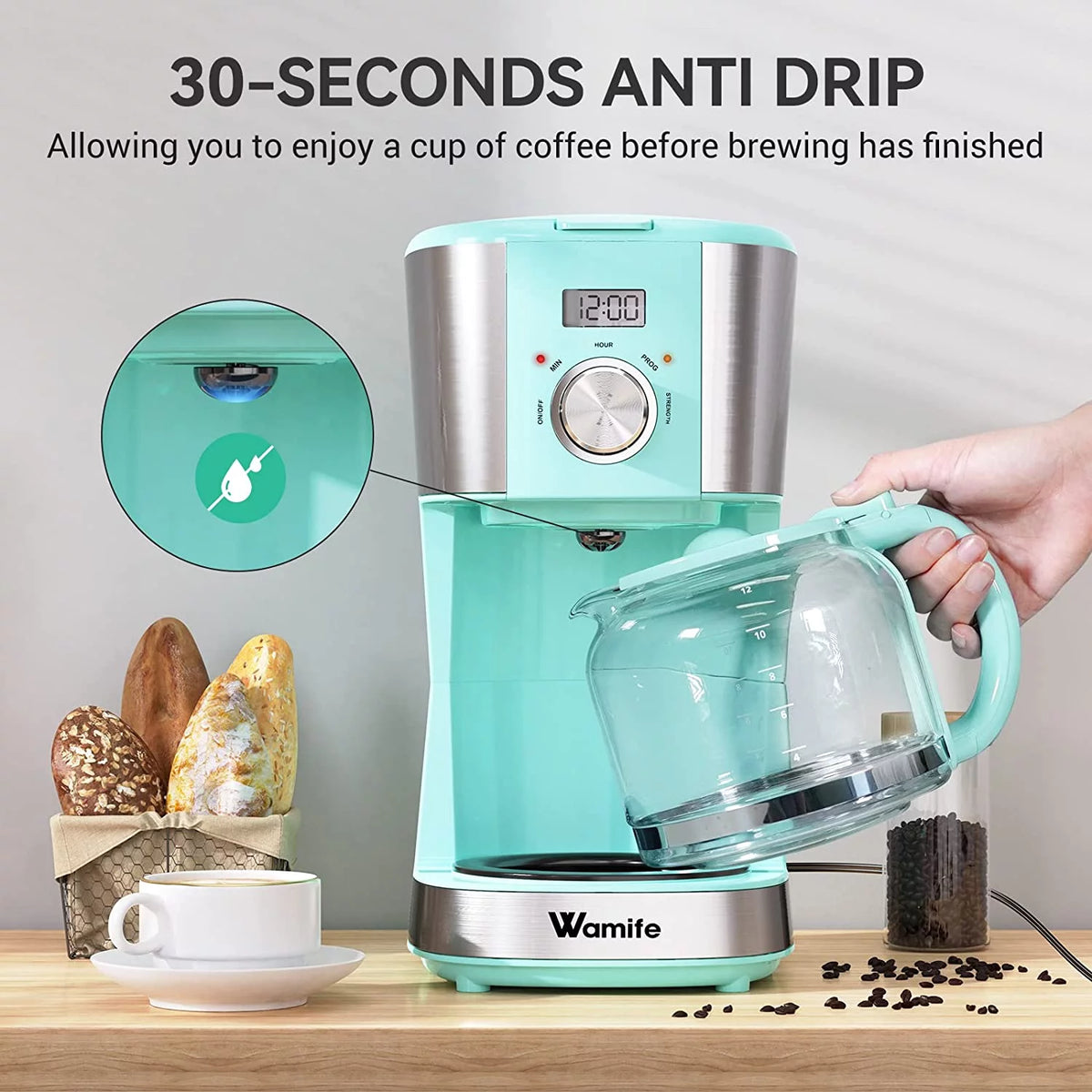 12-Cup Programmable Coffee Maker with Timer F14218