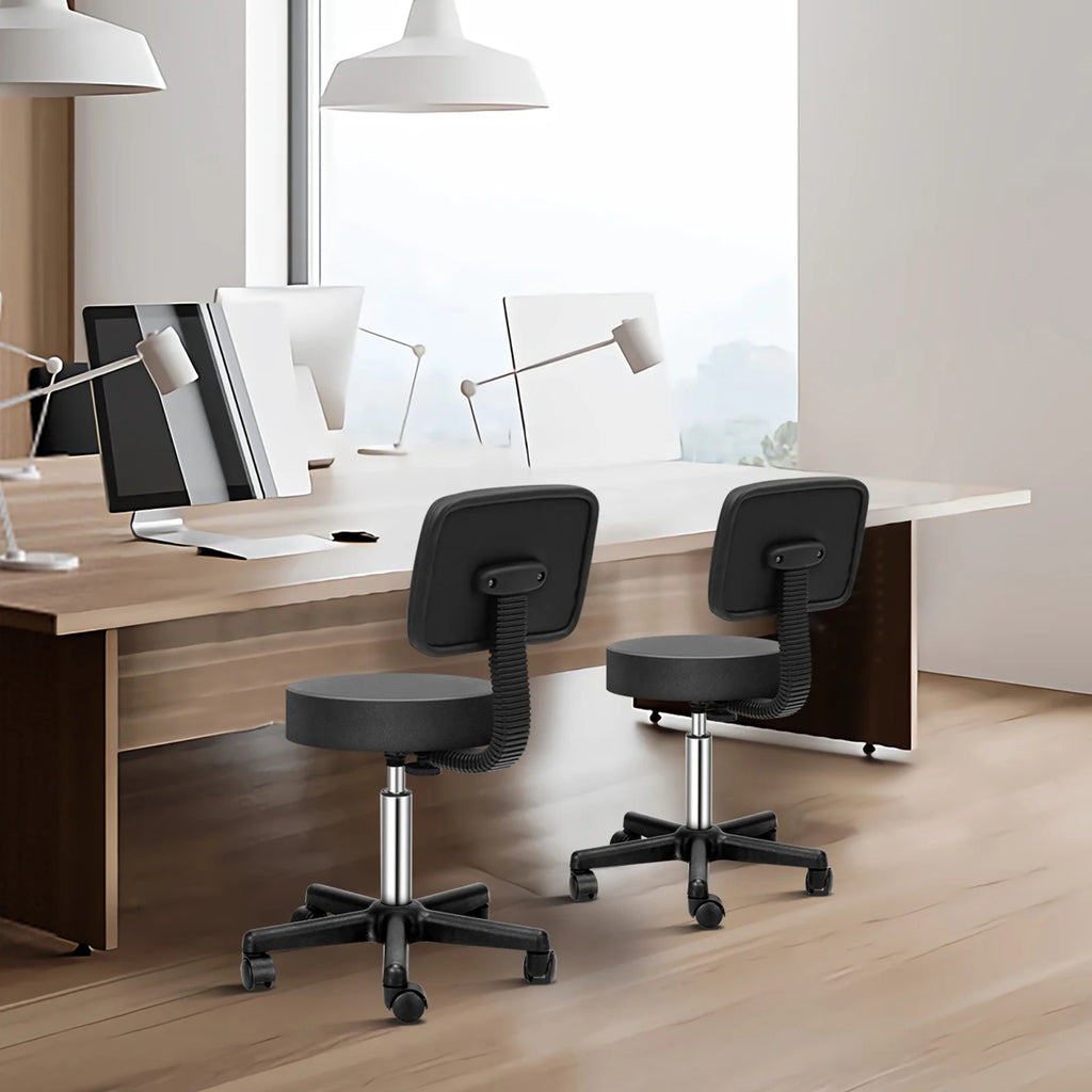 Adjustable Rolling Stool with Back A696
