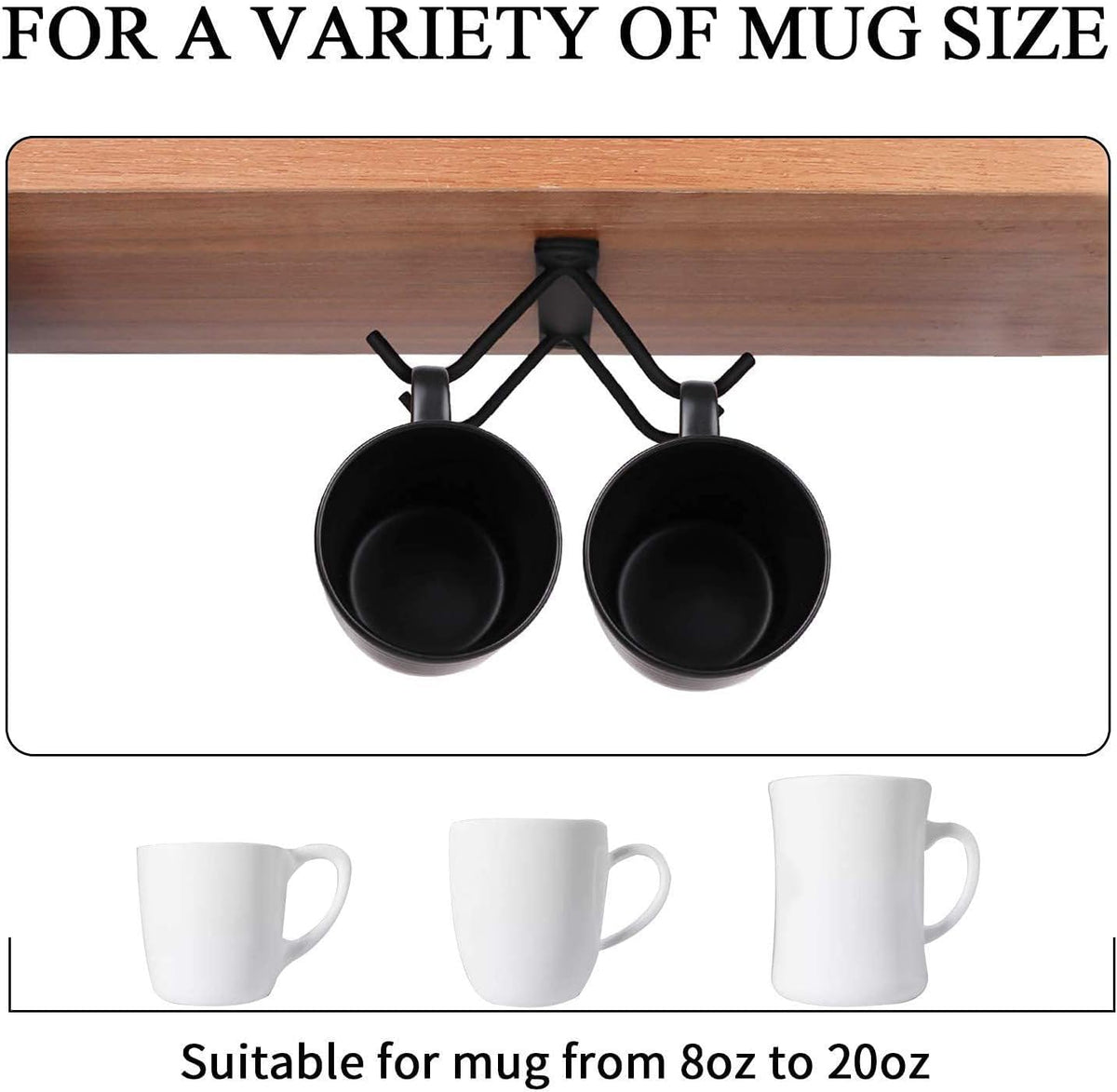 16 Mug Cup Hooks Under Cabinet Mug Holder E52130