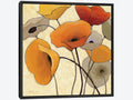 Framed Canvas Art - Pumpkin Poppies U532