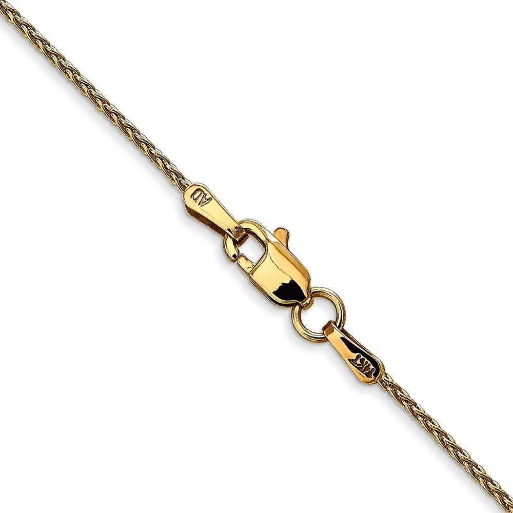 14 Karat Yellow Gold 1.2mm Wheat Chain J438963