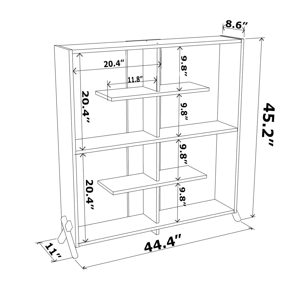 4 Tier Wood Bookshelf V31583