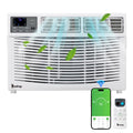 10,000 BTU 115V Window-Mounted Compact Air Conditioner with Remote Control, White H848998