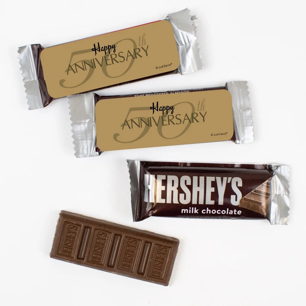 50th Anniversary Candy Chocolate Bar Party Favors 19.8 oz H637