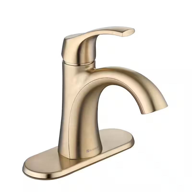 Single Handle Single Hole Bathroom Faucet Matte Gold T6536