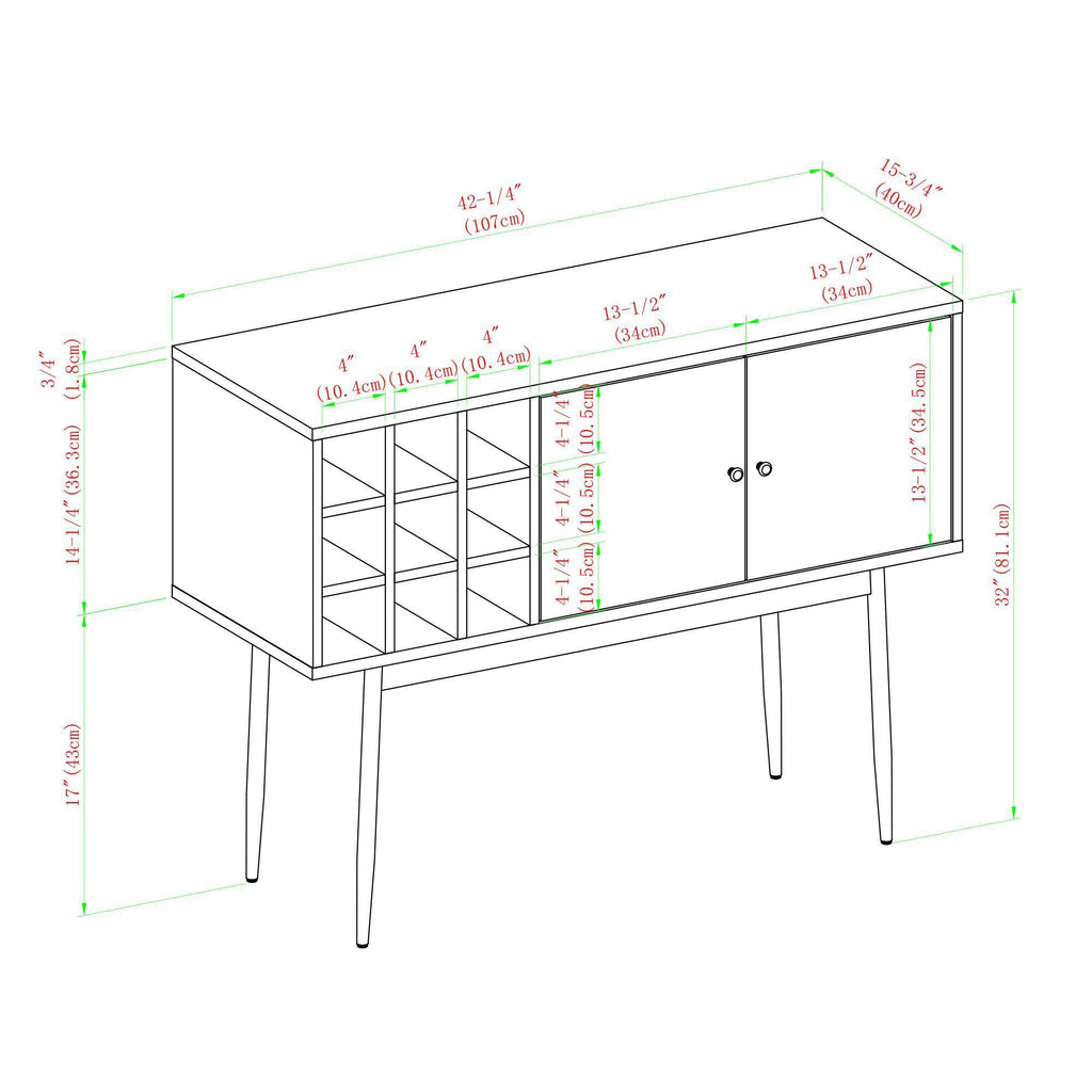 Slate Gray Bar Cabinet H85099