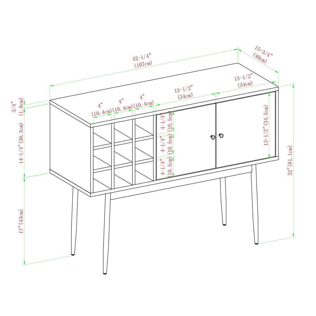 Slate Gray Bar Cabinet H85099