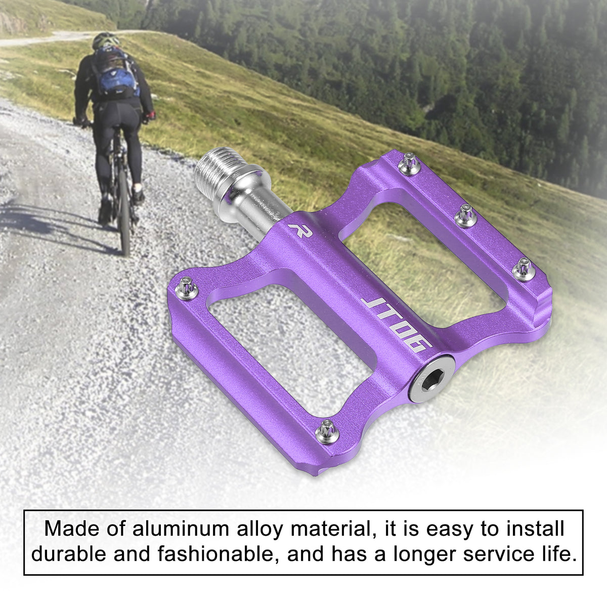 Purple Aluminum Alloy Rear Foot Peg Footrests Fit 9/16 Inch Axles MTB Bike R685