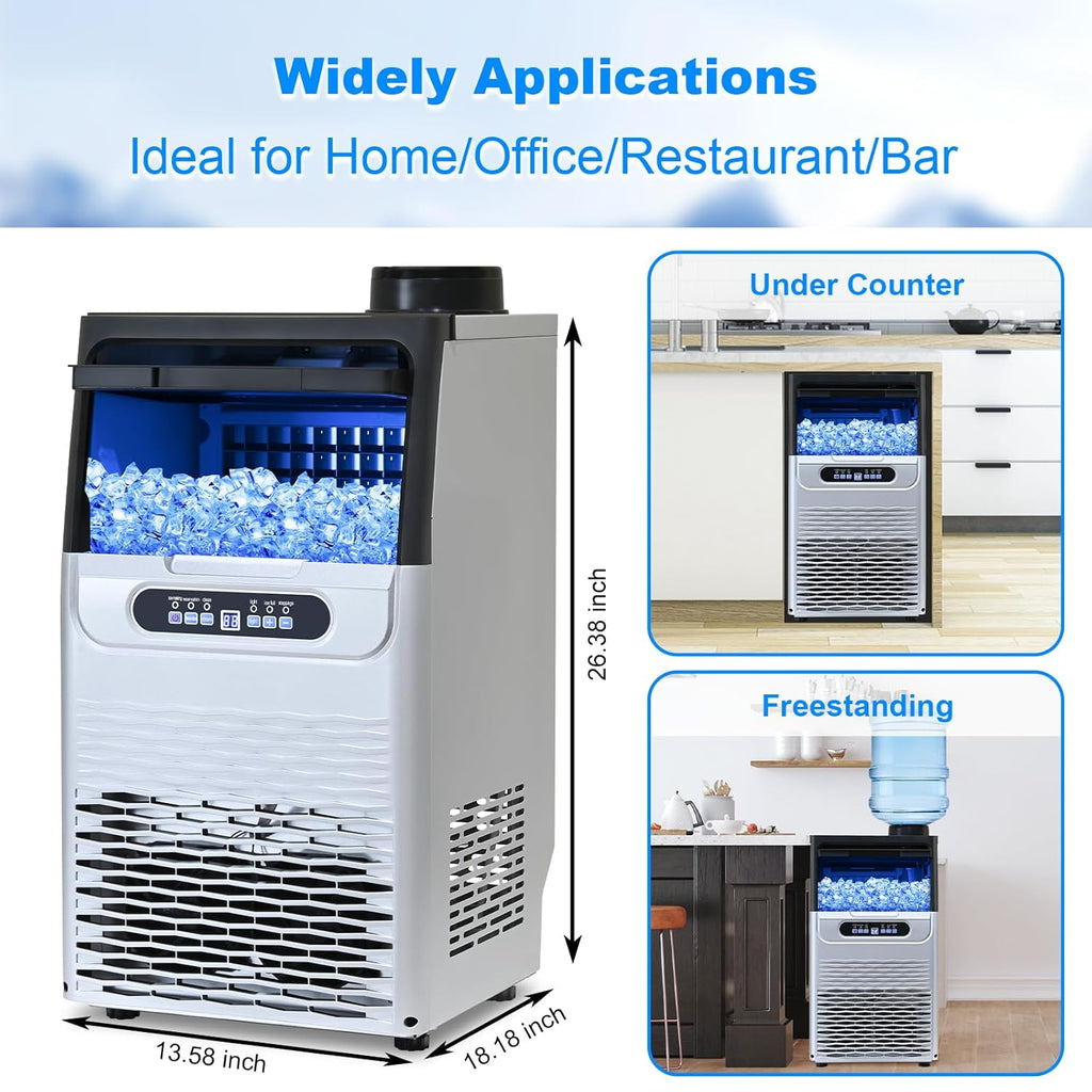 100Lbs/24H Ice Maker Machine with 20lbs Storage W941