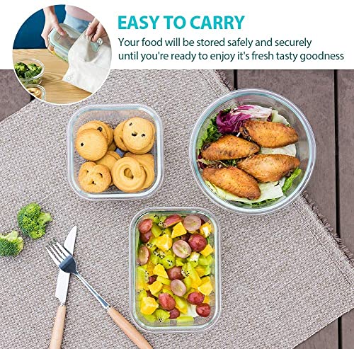 24 Piece Glass Food Storage Containers with Lids L94070