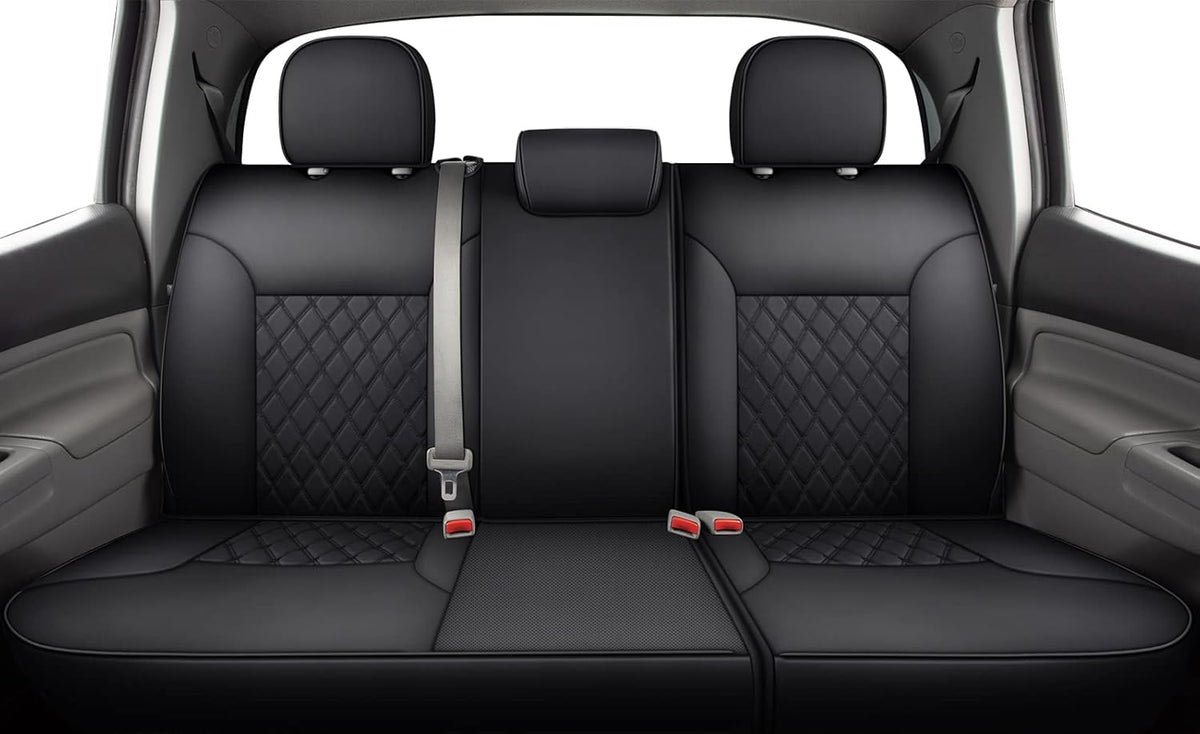 Red Faux Leather Full-Set Seat Covers J649