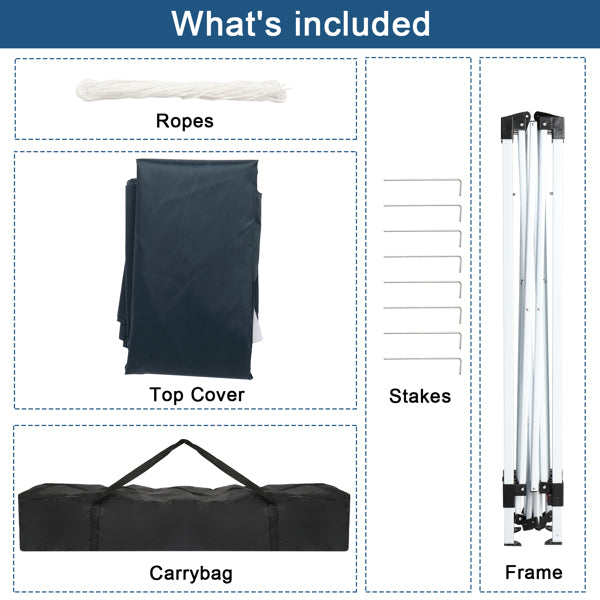 2 x 2m Waterproof Folding Tent Blue C773