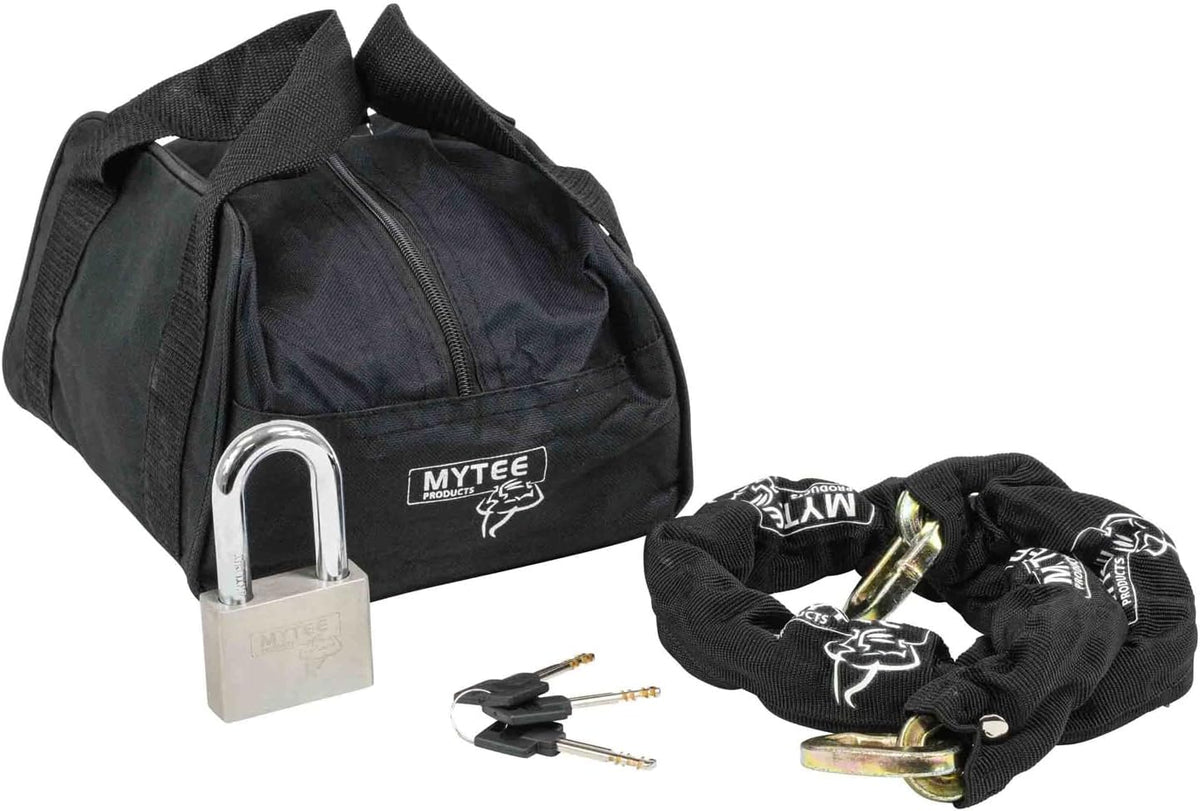 Anti Cut Security Chain and Lock Kit - 3 Foot x 3/8 Inch Thick Hardened Chain with Cut Proof Lock & Carrying Case T30205