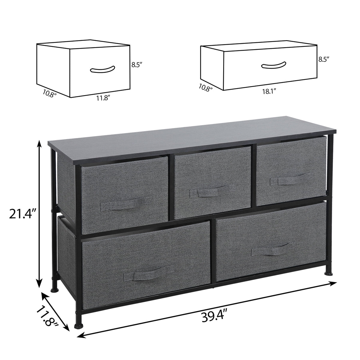 5 Drawer Storage Dresser N5678