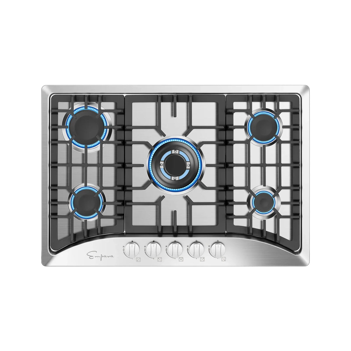 30 Stainless Steel Built-In Gas Cooktop with 5 Burners J19637