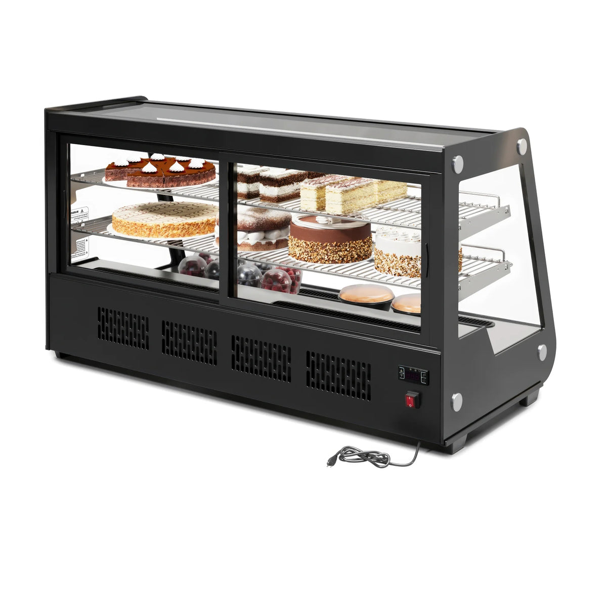 Black Countertop Bakery Display Refrigerator U213