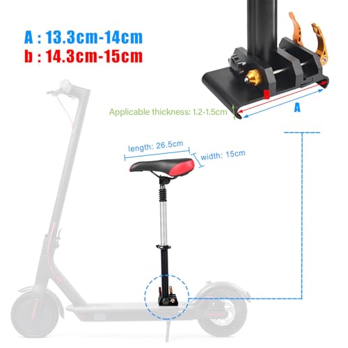 Foldable Adjustable Scooter Seat with Foam Cushion Z70930