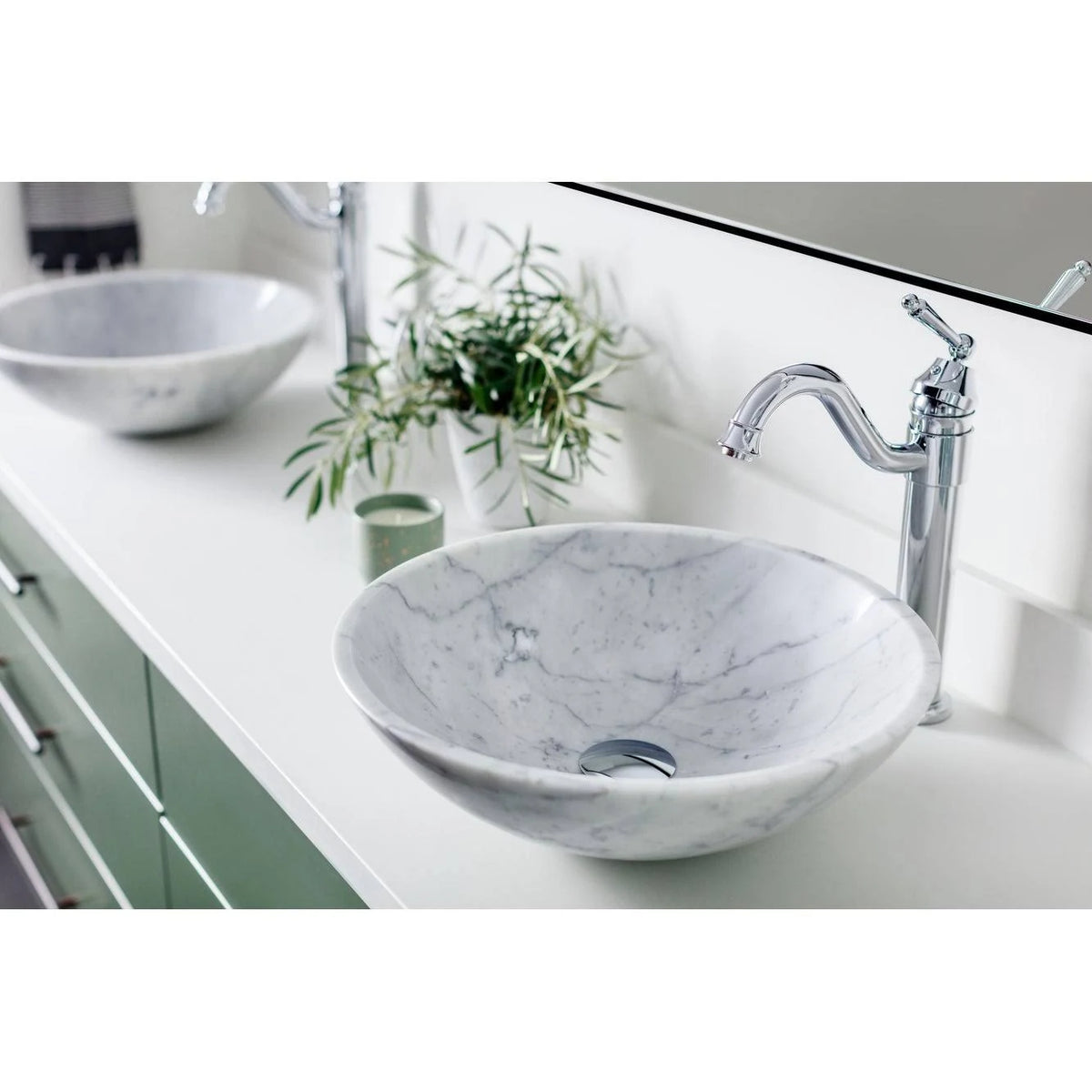 Single Hole Vessel Bathroom Faucet Polished Chrome Y736101