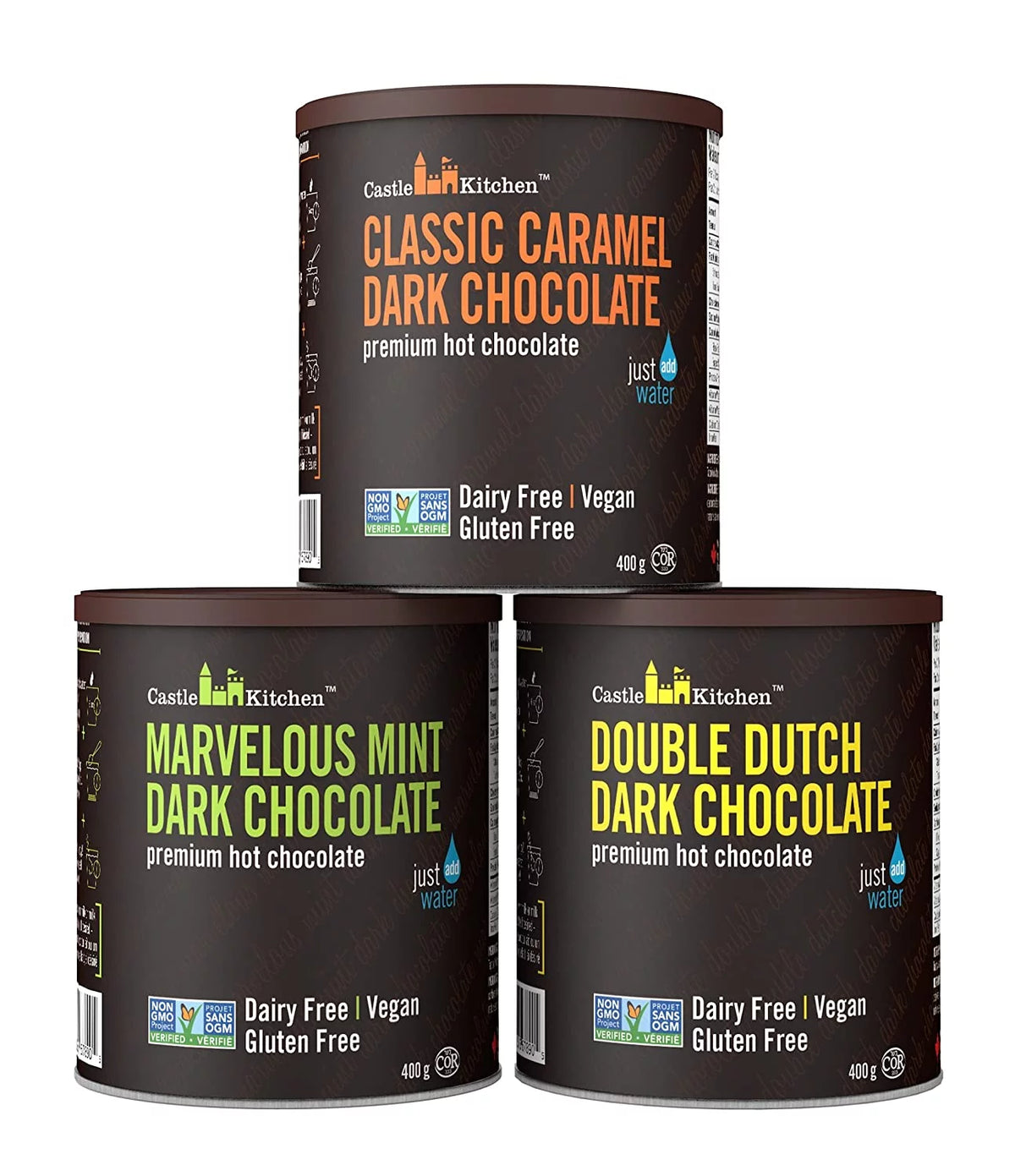 Natural Hot Chocolate Mix Variety Pack 42 Oz Dairy-Free Vegan P4652