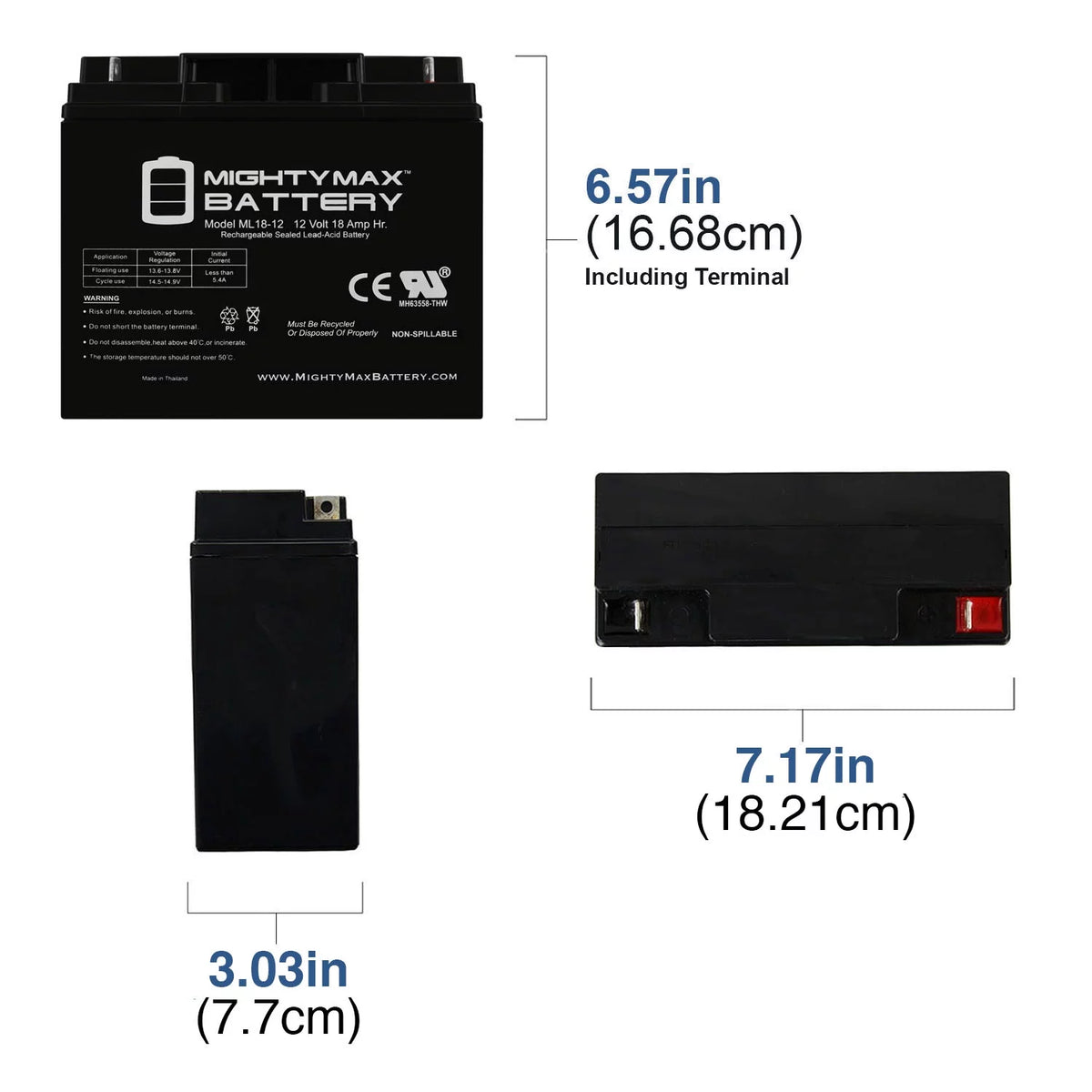 12V 18AH Sealed Lead Acid Battery H7231