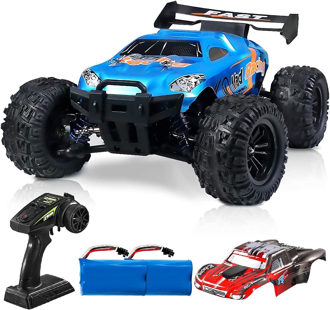 RC Cars 1:16 Scales 35+ kmh 4WD 2.4Ghz Off-Road Monster Truck Toy with 2 Batteries Q776