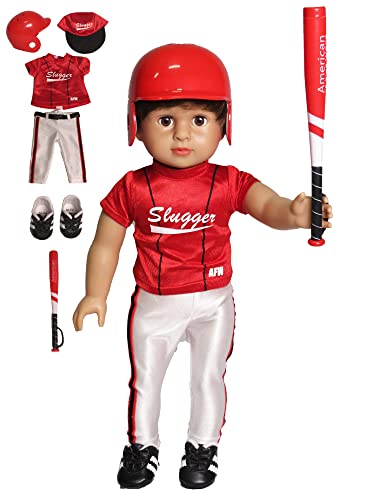 Red Baseball Uniform for 18-Inch Dolls T53425