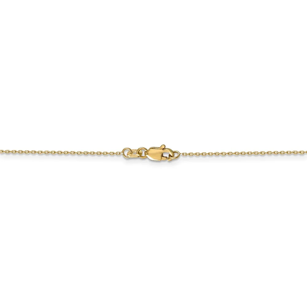 14k Yellow Gold Logo Necklace - 22 Inch E3417