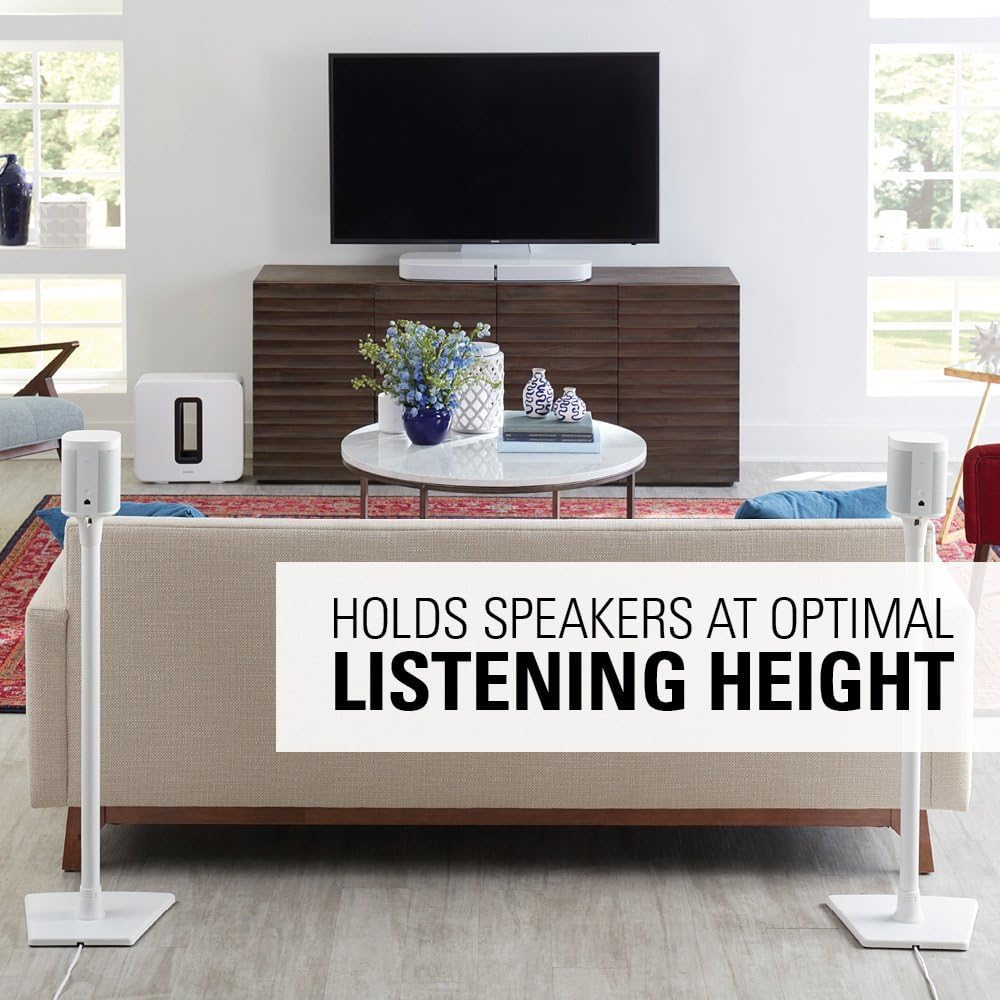 White Single Speaker Stand Z262