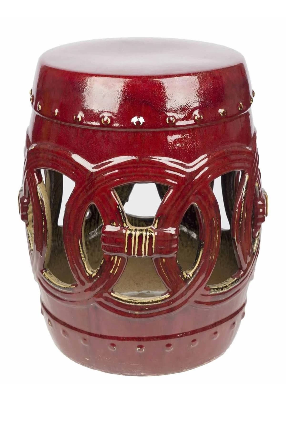 Red Garden Stool V830