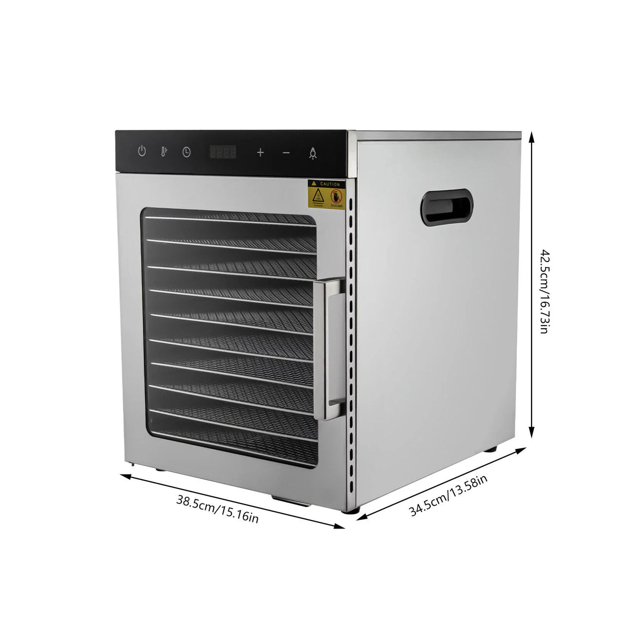 800w 30-90℃ 10 Trays Stainless Steel Food Dehydrator E854864