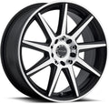 Black 15X7 4X100/4X108 Bolt Pattern +40mm Offset 9 Spoke Aluminum Wheels R8187