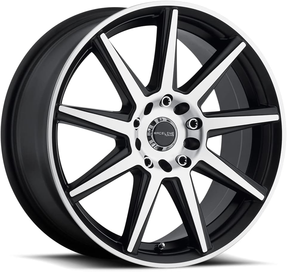 Black 15X7 4X100/4X108 Bolt Pattern +40mm Offset 9 Spoke Aluminum Wheels R8187