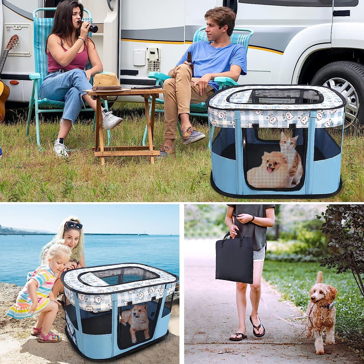 Cat Playpen with Zipper Top Cover Door Z5968
