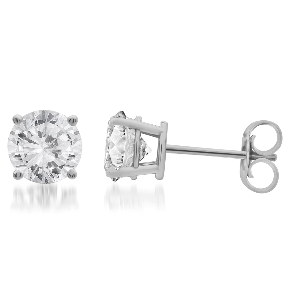 14kt White Gold Diamond Stud Earrings B416802