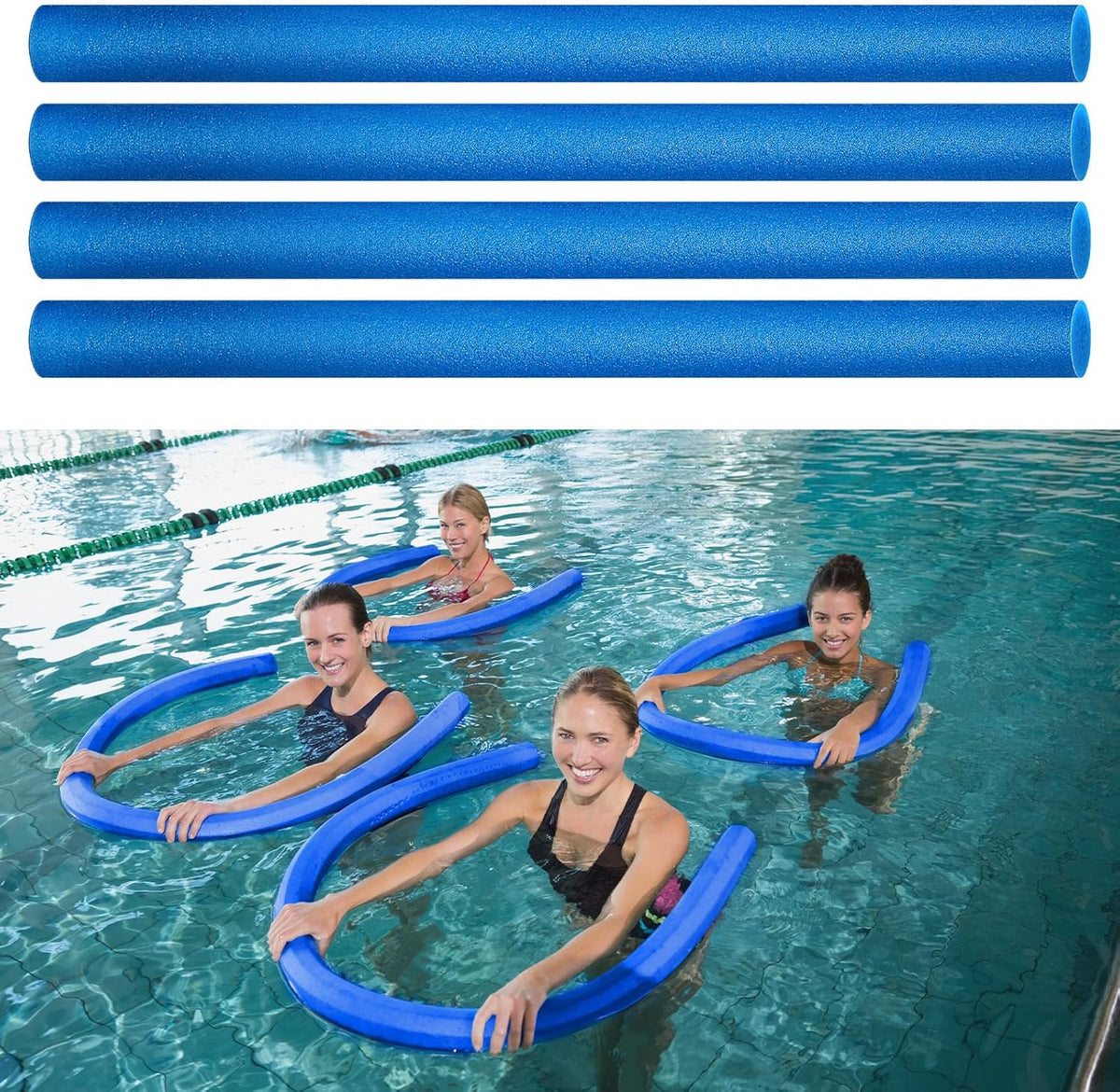 8 pieces Jumbo Swimming Pool Noodle Foam 55 Inch x 3.5 Inch Blue G497