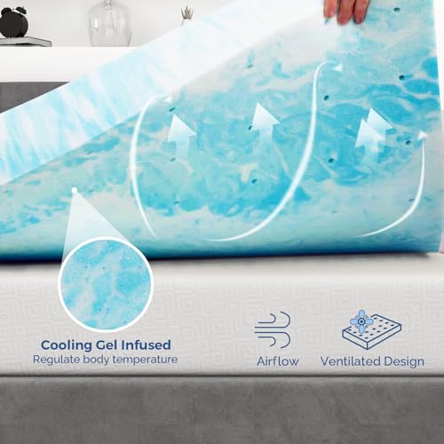 3 Inch Gel Memory Foam Queen Mattress Topper C83957
