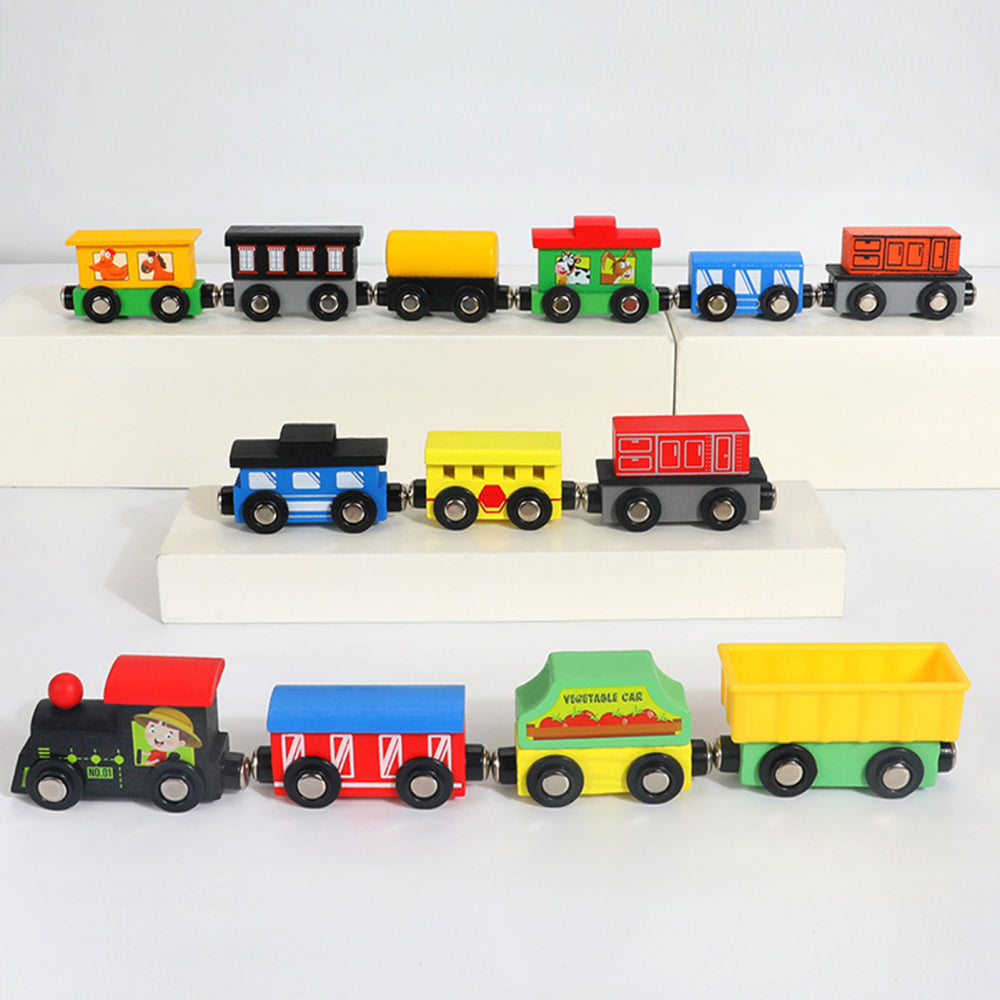 Magnetic Wooden Train Toys Assembling Blocks Toy K977