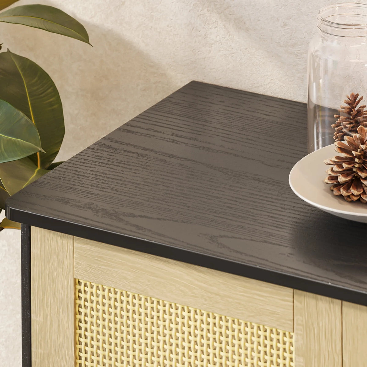 Rattan Buffet Storage Cabinet J15197