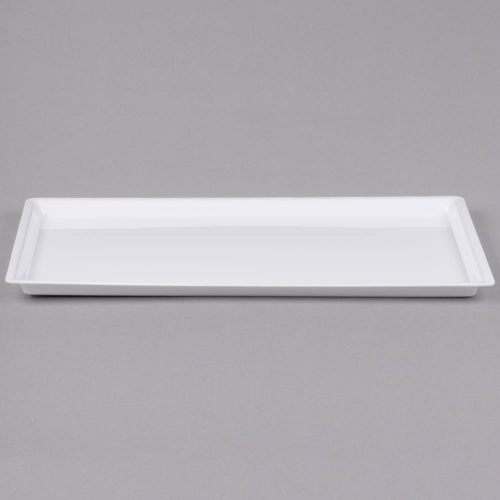 12 x 20 in. White Shallow Tray Q99343