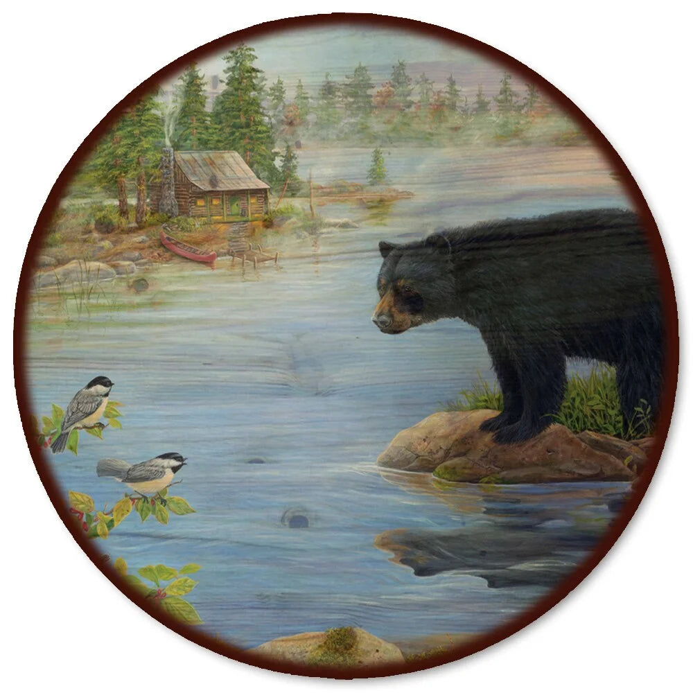 Wood Lazy Susan 18 x 18 G953