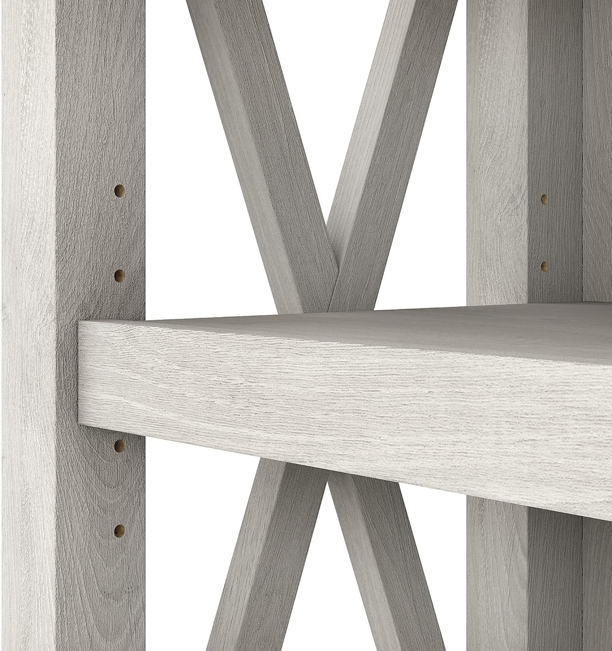 Linen White Oak 5 Shelf Bookcase E802