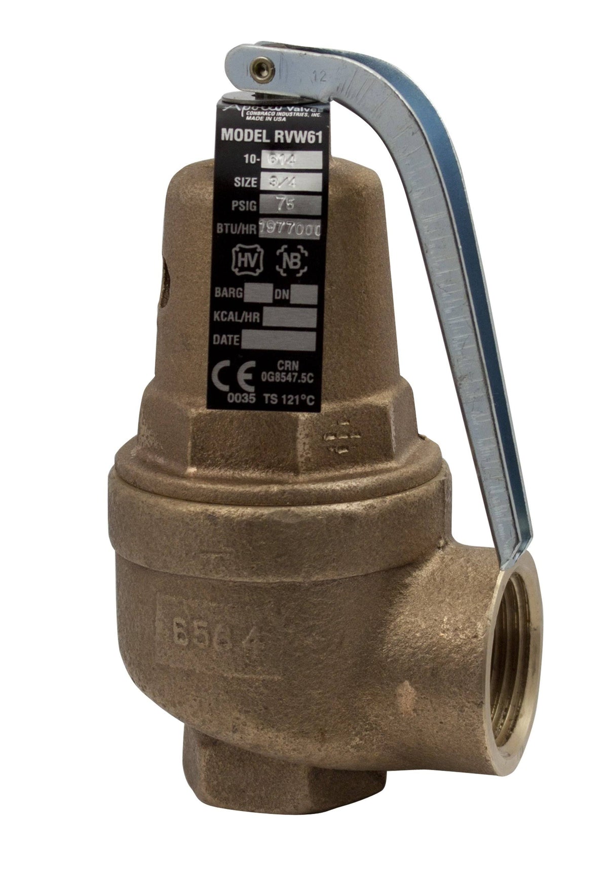 Bronze Hot Water Relief Valve (75 PSI) W203478