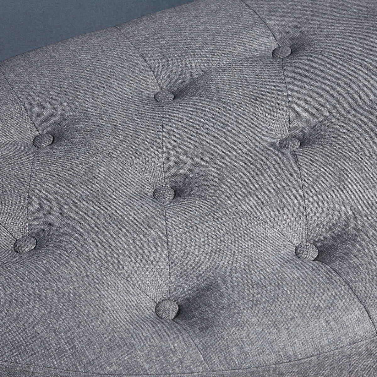 Gray Half Moon Storage Ottoman with Lift Lid P62959