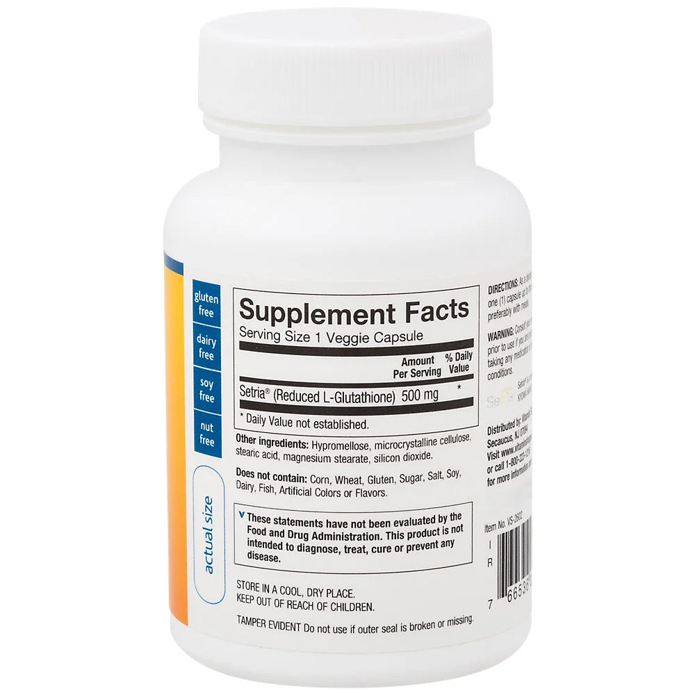 Reduced Glutathione 500MG Antioxidant Supplement 60 Capsules Z4994