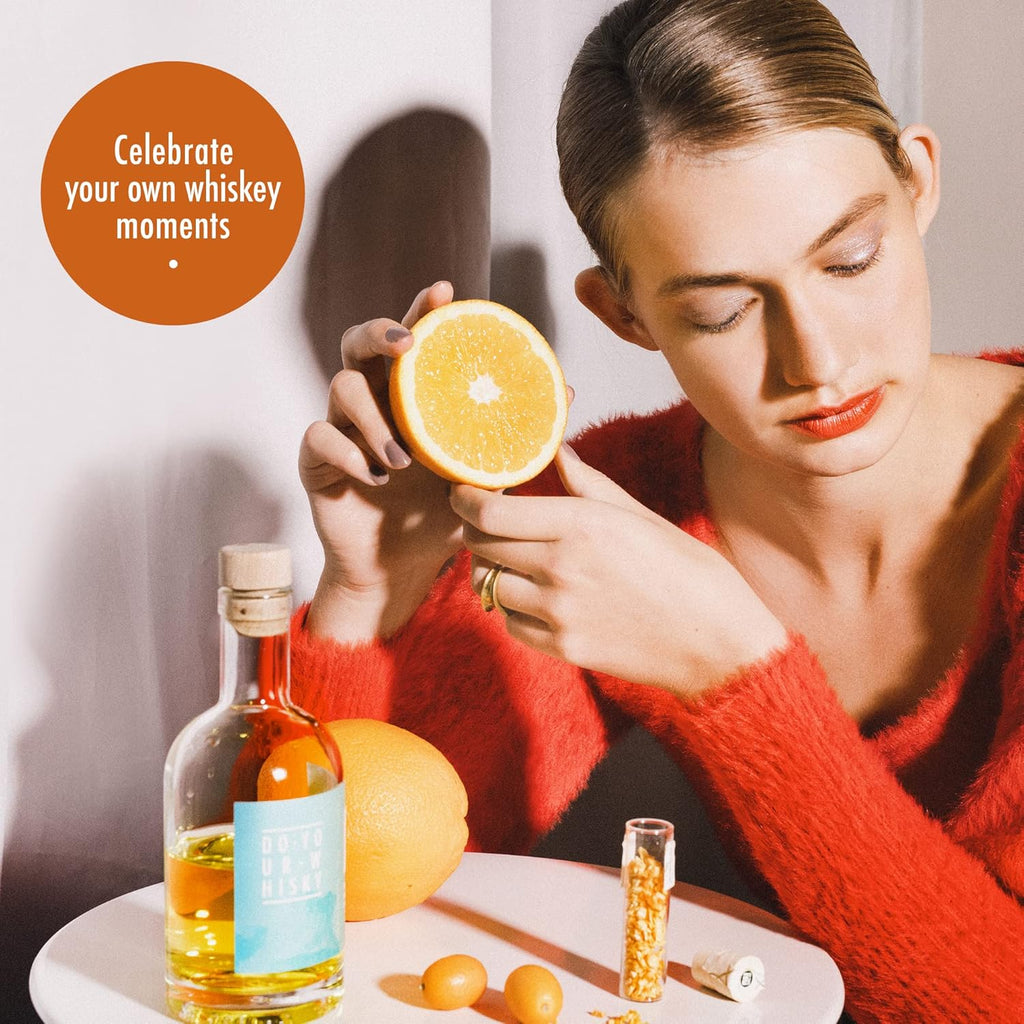 DIY Whisky Infusion Kit with 12 Woodchip Blends & Botanicals in Glass Tubes, 6 Whiskey Stones, Pack of 2 W265224