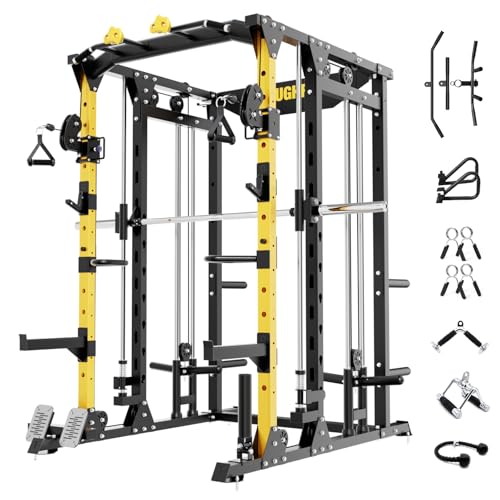 All-in-One Smith Machine with Adjustable Cable Crossover System T162