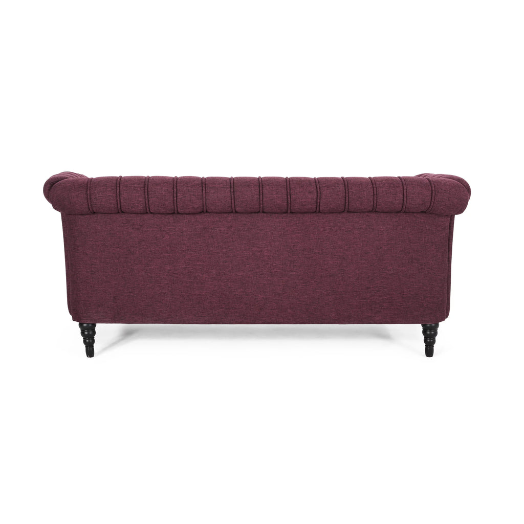 Slate Fabric Tufted 3 Seater Sofa E9202