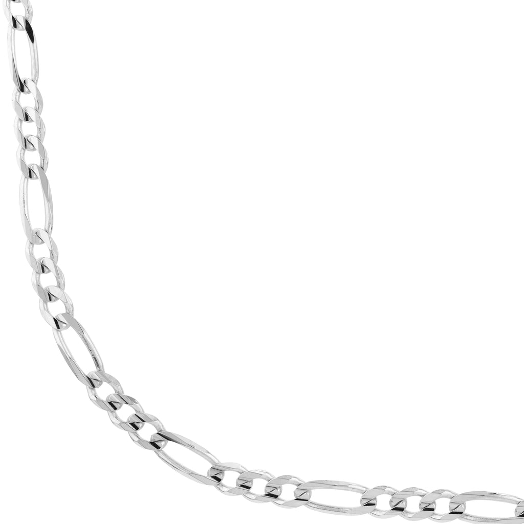 14K White Gold 20" 5.80mm Figaro Chain Necklace J10491