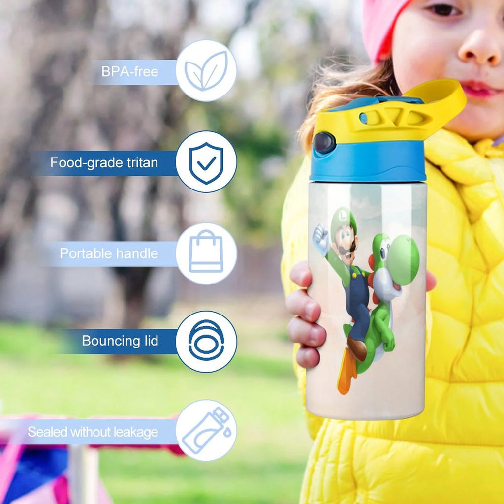 Insulated Water Bottle with Straw Stainless Steel Cup C130