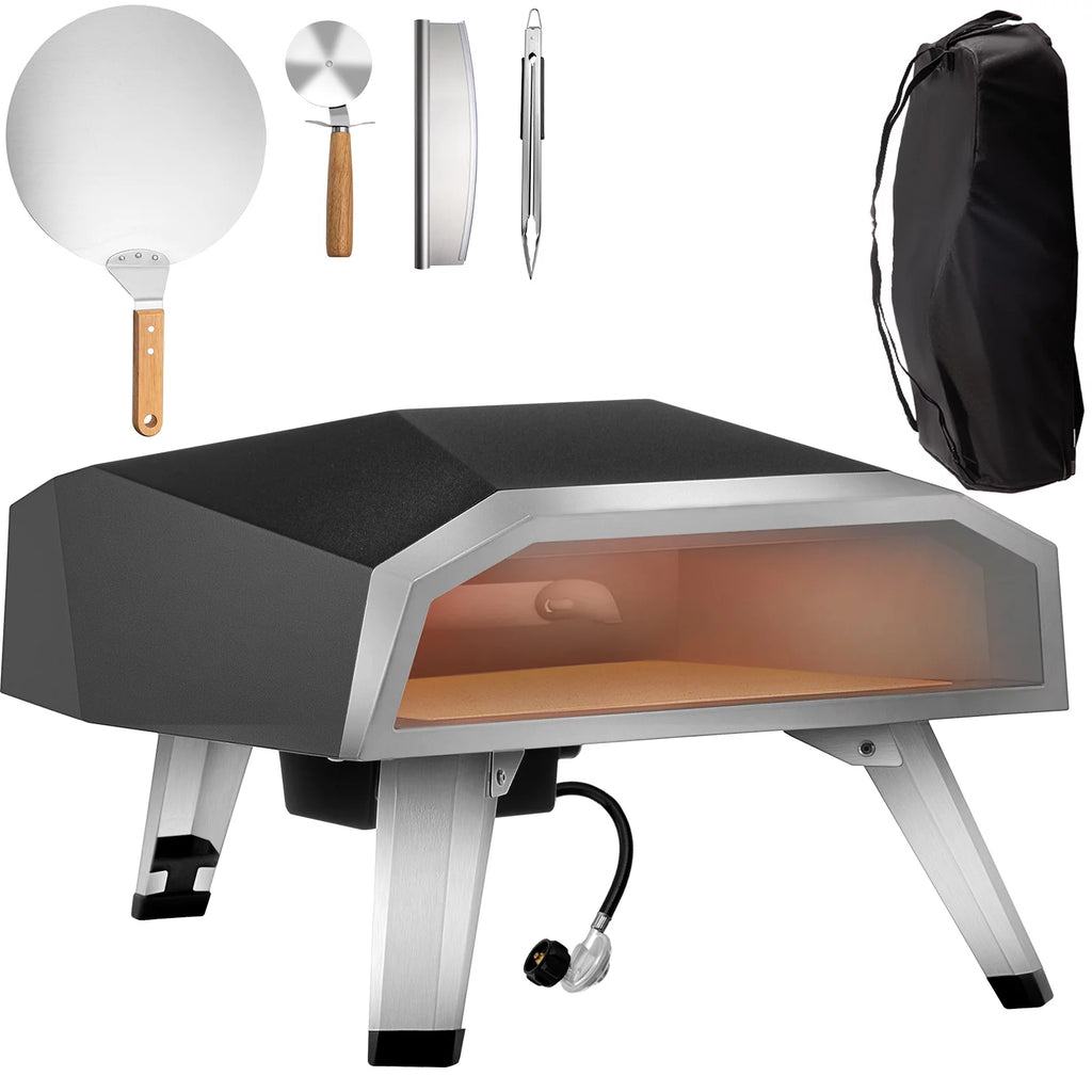 Stainless Steel Propane Pizza Oven with 12 Pizza Stone V3634